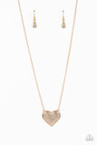 Spellbinding Sweetheart - Gold Necklace - Paparazzi Accessories
