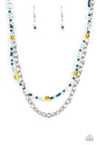 Happy Looks Good On You - Blue Necklace - Paparazzi Accessories
