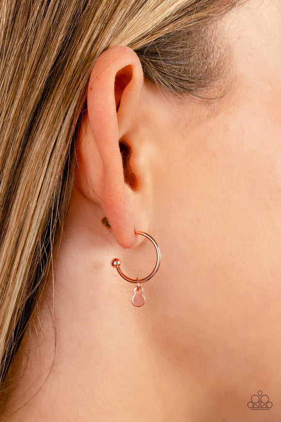 Modern Model - Copper Earrings - Paparazzi Accessories