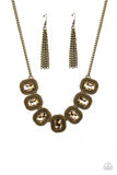 Iced Iron - Brass Necklace – Paparazzi Accessories