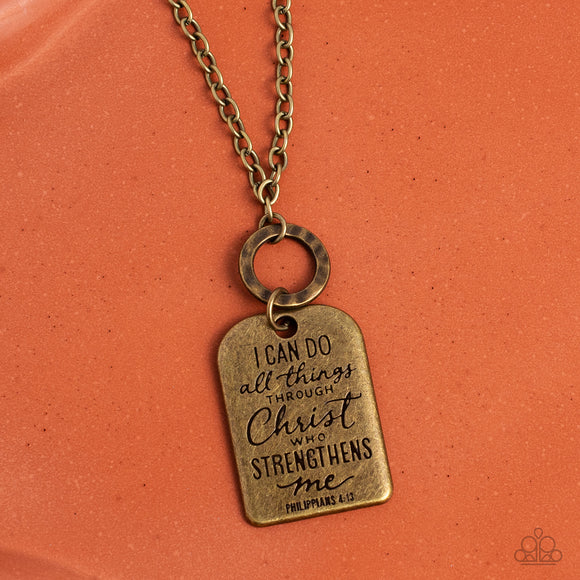 Persevering Philippians - Brass Necklace – Paparazzi Accessories