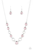 Elegantly Elite - Pink  Necklace - Paparazzi Accessories