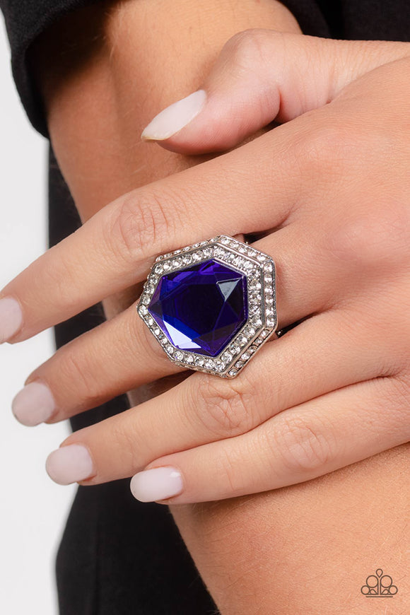 Smoldering Sass - Blue Ring – Paparazzi Accessories