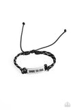 Dare to Fail - Black Bracelet – Paparazzi Accessories