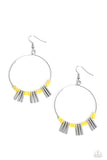 Luxe Lagoon - Yellow Earrings - Paparazzi Accessories