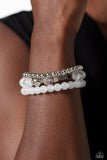 CUBE Your Enthusiasm - White Bracelet - Paparazzi Accessories