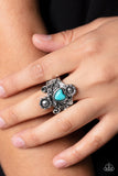 Trailblazing Tribute - Blue Ring - Paparazzi Accessories