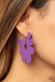 Flower Power Fantasy - Purple Earrings - Paparazzi Accessories
