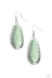 TEARDROP-Dead Dynasty - Green Earrings - Paparazzi Accessories