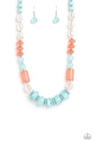 A SHEEN Slate - Blue Necklace - Paparazzi Accessories