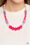 A SHEEN Slate - Pink Necklace - Paparazzi Accessories