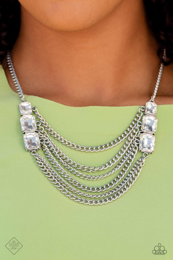 Come CHAIN or Shine - White Necklace - Paparazzi Accessories