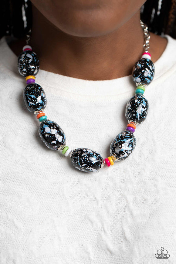 No Laughing SPLATTER - Multi Necklace - Paparazzi Accessories