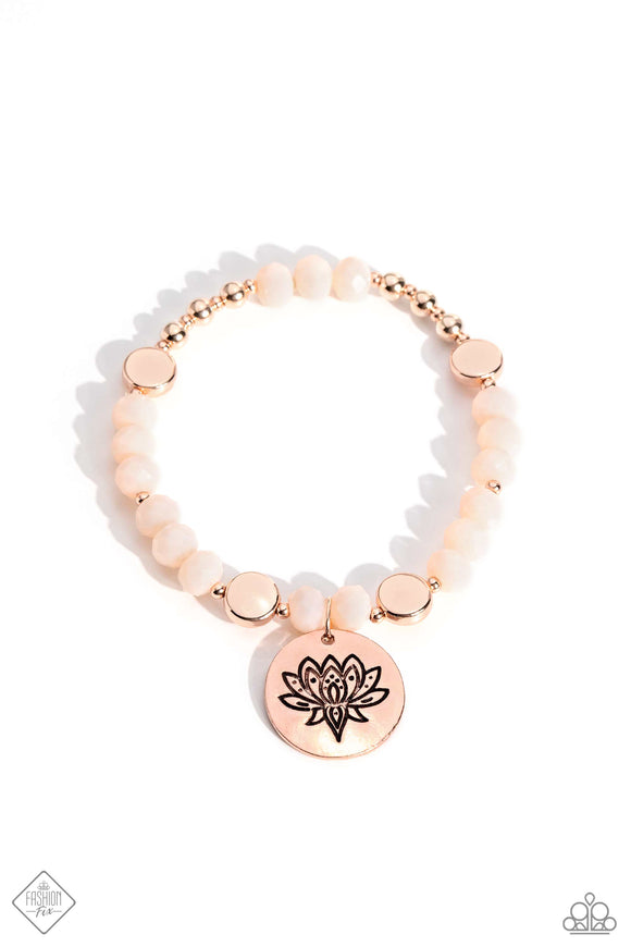 Leisurely Lotus - Rose Gold Bracelet - Paparazzi Accessories