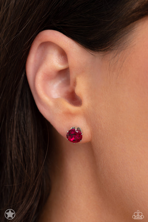 Just In TIMELESS - Pink Earrings - Paparazzi Accessories