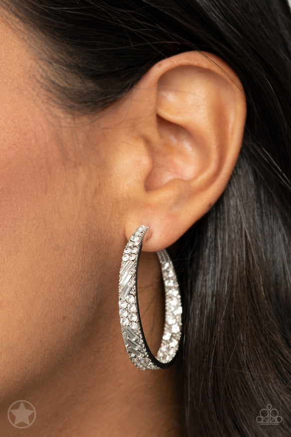 GLITZY By Association - Silver Blockbuster Earrings – Paparazzi Accessories