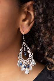 Musical Murals - Blue Earrings – Paparazzi Accessories