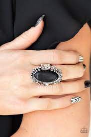 Open Range - Black Ring - Paparazzi Accessories