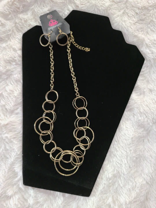 Ringing Relic Brass Necklace Paparazzi Accessories