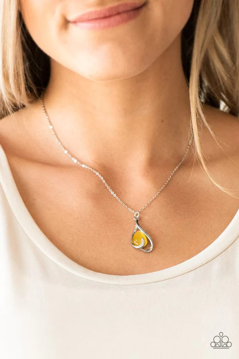Tell Me A Love Story - Yellow Necklace - Paparazzi Accessories